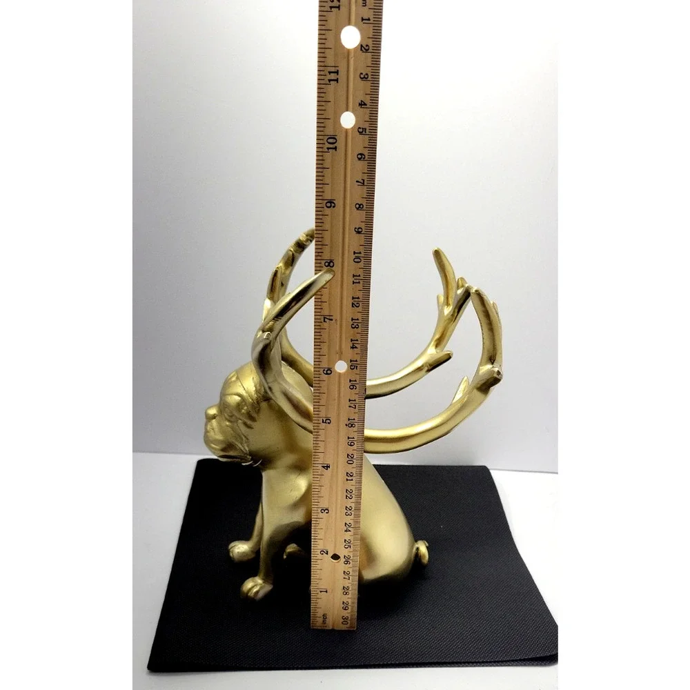 rare decor  Gold Antler Wine Bottle Holder Resin Bar
